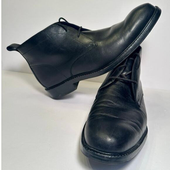Cole Haan Men’s 12M Black Leather Chukka Boots Lace Up Ankle Dress Casual - Picture 1 of 6